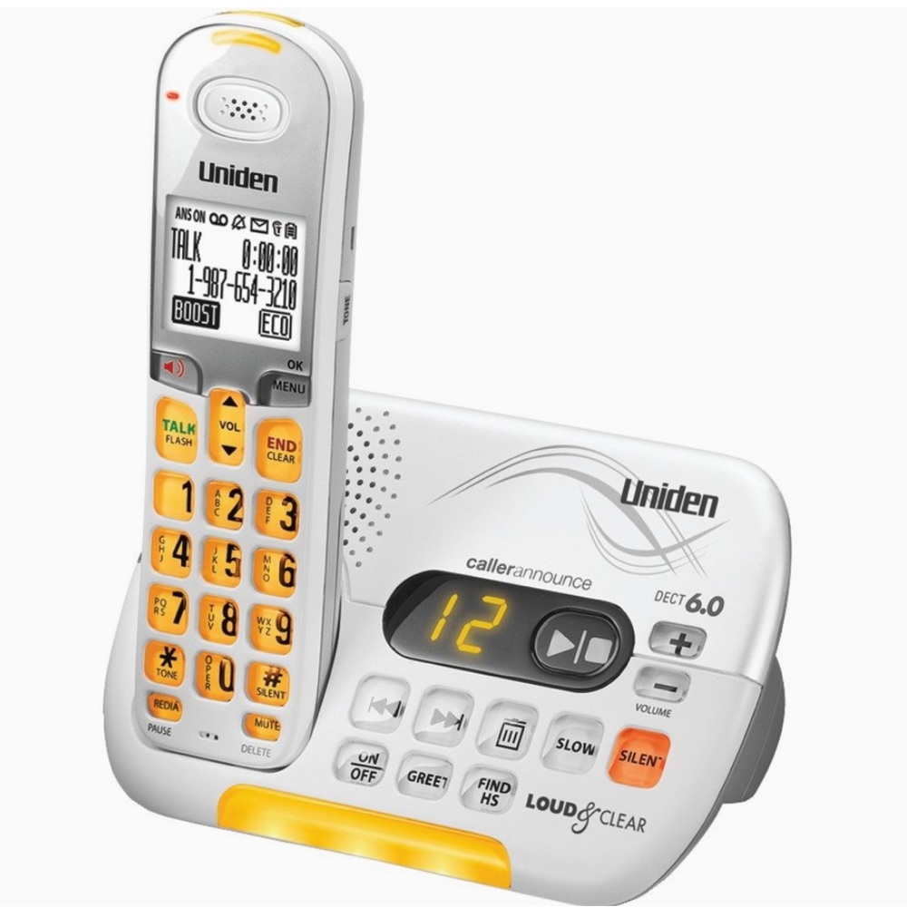 Landline phone Uniden digital answering system w/ caller announce. Loud & clear